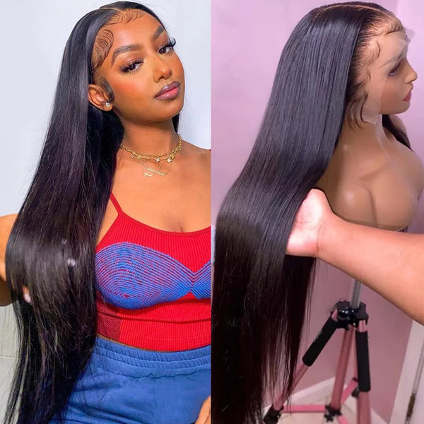 [20-40 inch] Straight Hair Glueless Wigs 4x4 5x5 13x4 13x6 Lace Wig 100% Virgin Hair