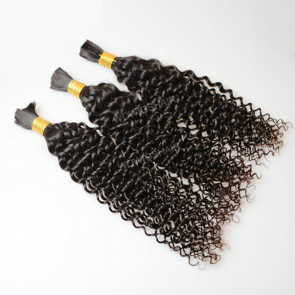 ✨BULK HAIR for Braiding (NO WEFT)✨ Curly Hair 3 Bundles Deal 16-26 inch Human Hair Extensions