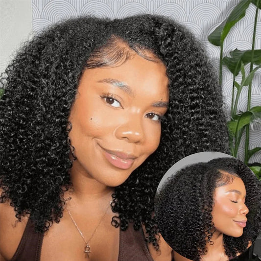 Kinky Curly Flip-Over Half Wig 100% Virgin Hair
