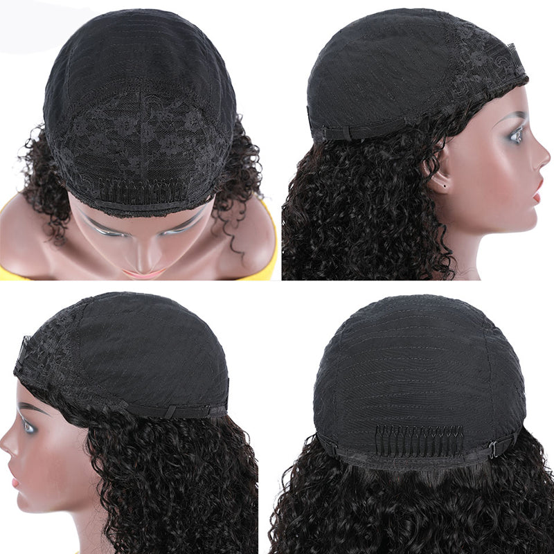 Kinky Straight Flip-Over Half Wig 100% Virgin Hair