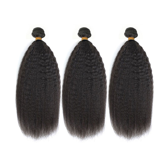3 Bundle Deals Kinky Straight Hair 12-30 inch 100% PREMIUM Virgin Hair Extensions