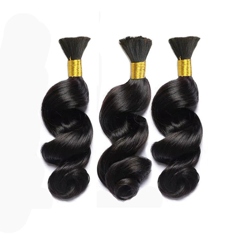 ✨BULK HAIR for Braiding (NO WEFT)✨ Loose Wave 3 Bundles Deal 16-28 inch Human Hair Extensions
