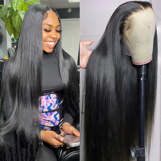 JAZMIN - Straight 5x5 6x6 Closure Wig 13x4 13x6 Frontal Wig 100% Virgin Hair Glueless Wig