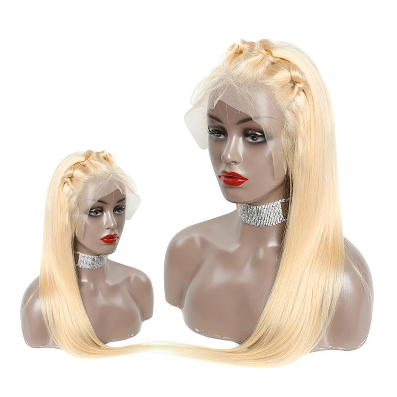 Pre Plucked Blonde #613 Straight Hair Lace Front Wig Full Lace Wig