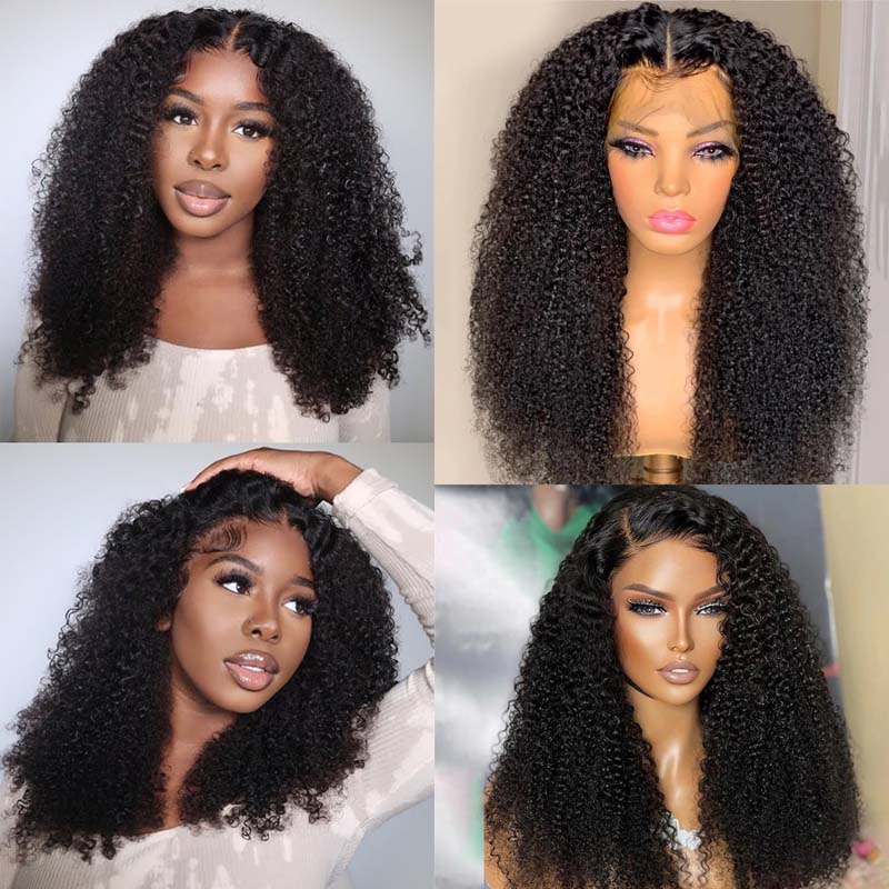 OLIVIA - Kinky Curly 5x5 6x6 Closure Wig 13x4 13x6 Frontal Wig 100% Virgin Hair Glueless Wig