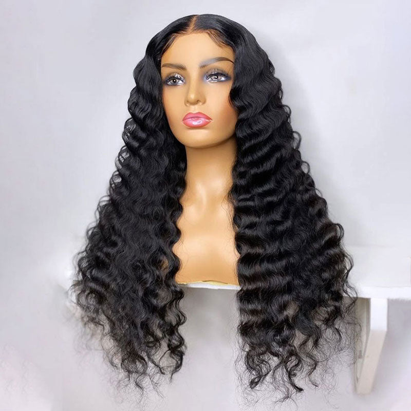 4x4 Closure Wig Deep Wave Human Hair Wig