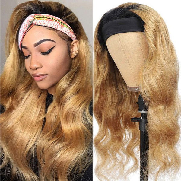 #1B Roots Honey Blonde Body Wave Headband Wig 🎁OCTOBER SPECIALS