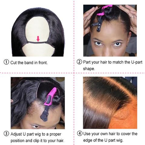 U Part Wig Kinky Curly 100% Human Hair 🎁OCTOBER SPECIALS