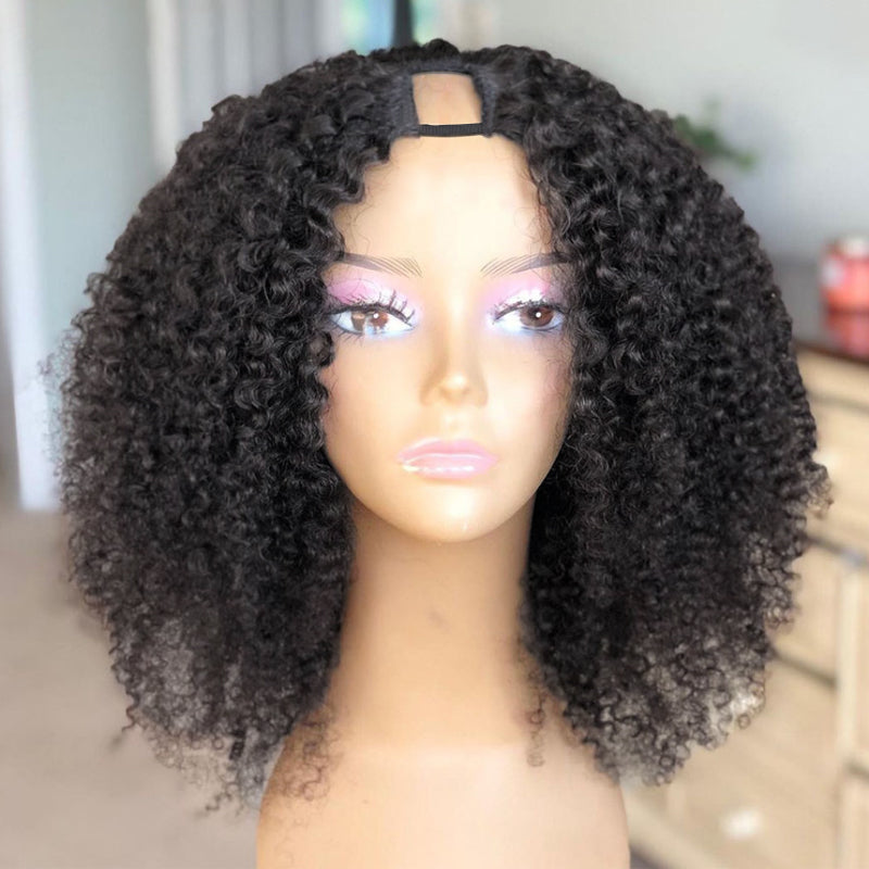 U Part Wig Kinky Curly 100% Human Hair 🎁OCTOBER SPECIALS