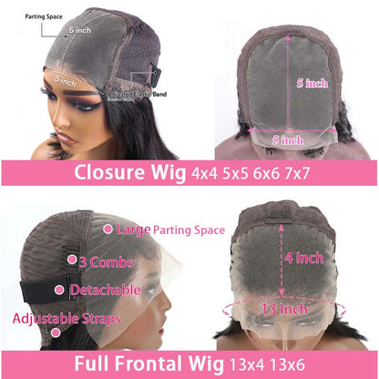 DIAMOND -Curly Hair HD 5x5 6x6 7x7 Closure Wig Virgin Hair Glueless Wig