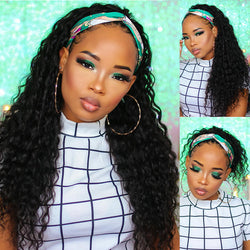Curly Hair Headband Wig 100% Human Hair Wig 🎁OCTOBER SPECIALS