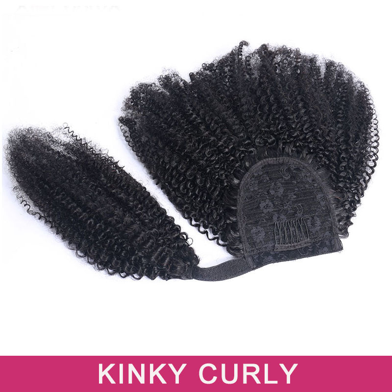 Ponytail Kinky Curly 100% Virgin Human Hair 🎁OCTOBER SPECIALS