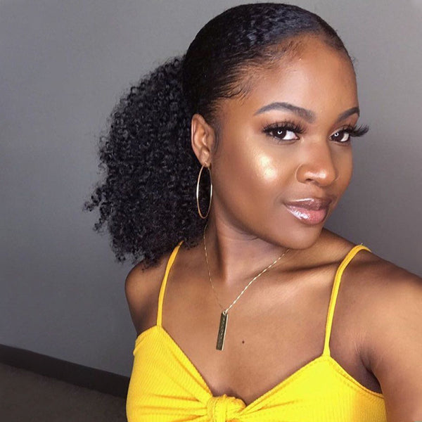 Ponytail Kinky Curly 100% Virgin Human Hair 🎁OCTOBER SPECIALS