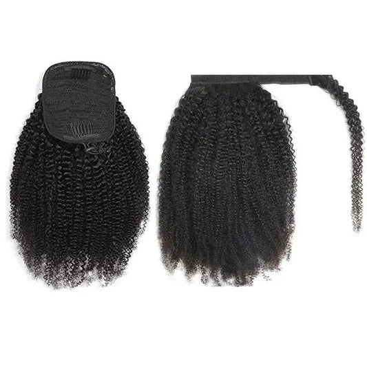 Ponytail Kinky Curly 100% Virgin Human Hair