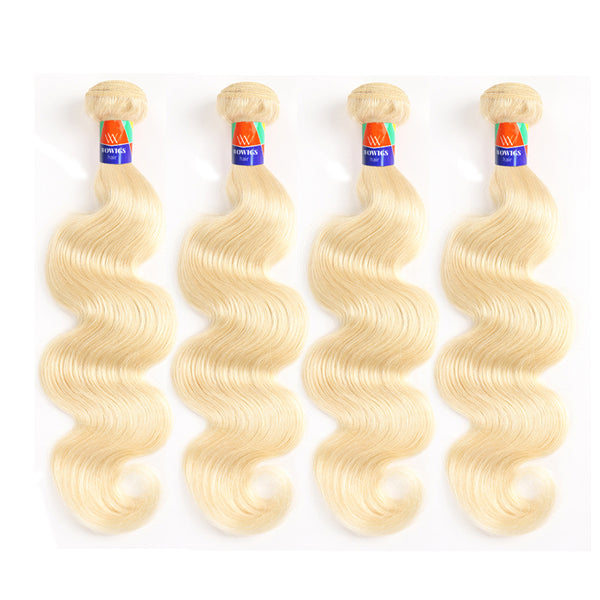 4 Bundle Deals Blonde #613 Body Wave 12-38 inch 100% Human Hair Extensions
