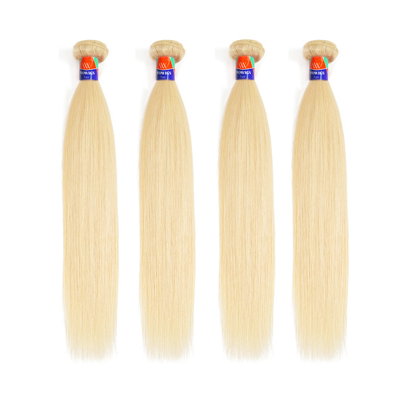 4 Bundle Deals #613 Blonde Straight 12-38 inch 100% Human Hair Extensions