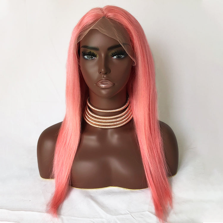 LIVE SPECIALS 1: Pink T Part Wig Straight Hair 20 inch 150% density