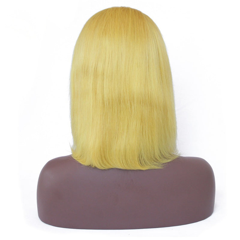 Yellow Bob Wigs Lace Front Wig Full Lace Wig 100% Human Hair Wigs