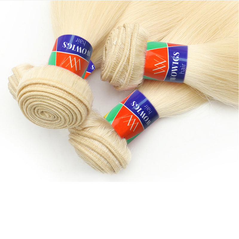 4 Bundle Deals #613 Blonde Straight 12-38 inch 100% Human Hair Extensions