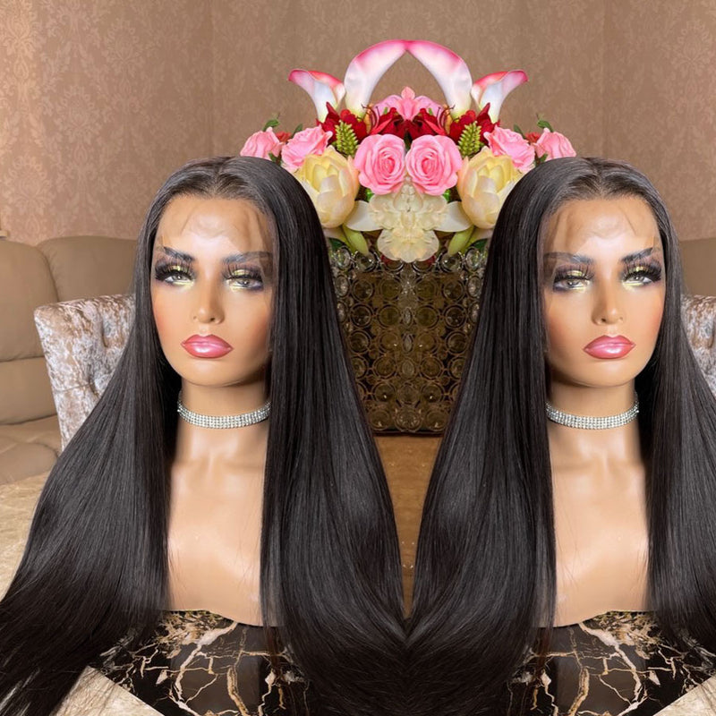 KAYJA -Straight Hair Lace Front Wig 100% Human Hair Wigs