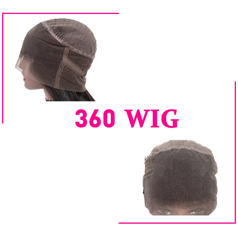 360 Wig Straight Hair [ Cap Size: Small ] 100% Human Hair Wig