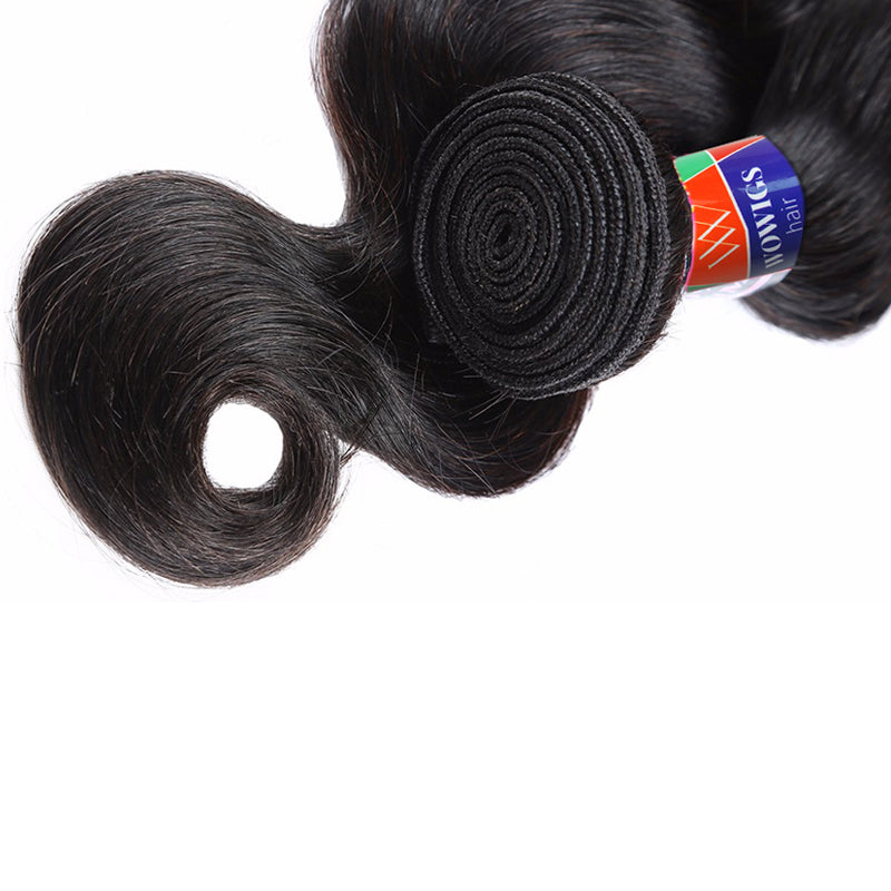 3 Bundles with a 4×4 Lace Closure Body Wave 12-38 inch Virgin Hair Extensions