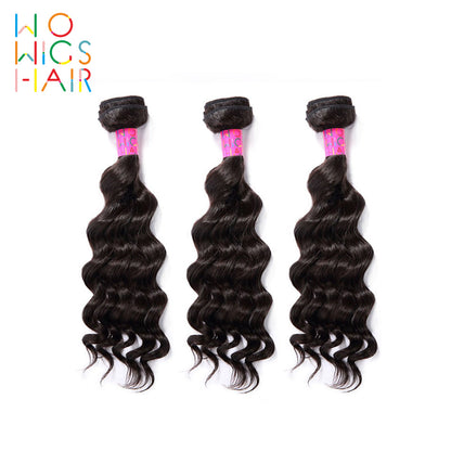 3 Bundles With 360 Frontal Deep Wave Hair 100% Unprocessed Virgin Hair Extensions