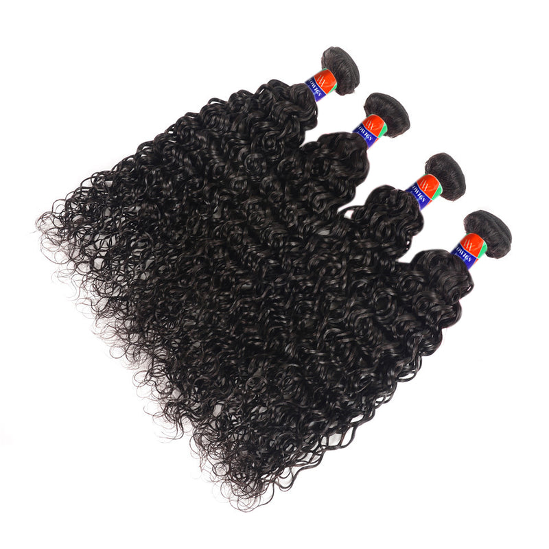 4 Bundles With a 4x4 Lace Closure Curly Hair Virgin Hair Extensions