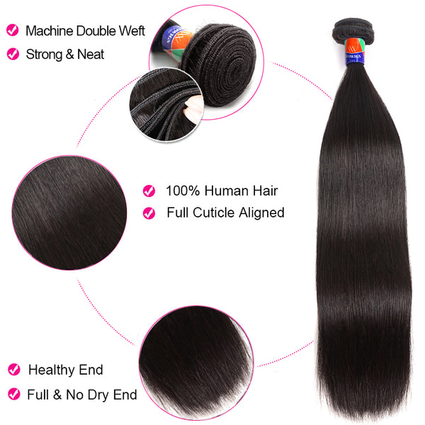 6 Bundle Deals Straight Hair 100% Virgin Hair Extensions