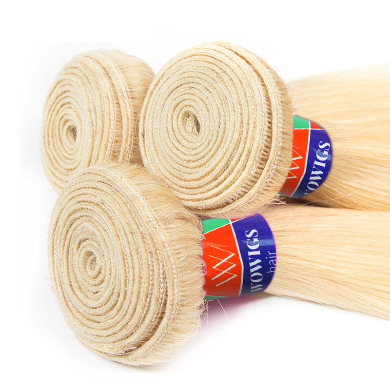 1 Bundle Deals Platinum Blonde Straight Hair 100% Human Hair