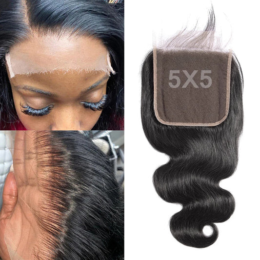 5x5 HD Lace Closure Body Wave 100% Human Hair