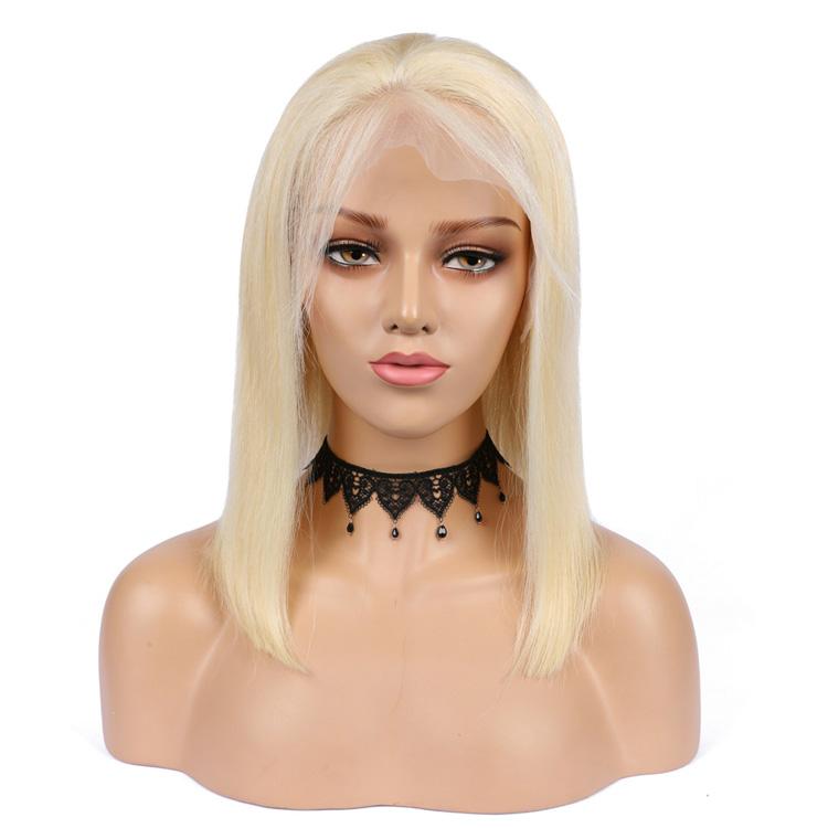 Blonde #613 Bob Lace Front Wig Full Lace Wig 100% Human Hair