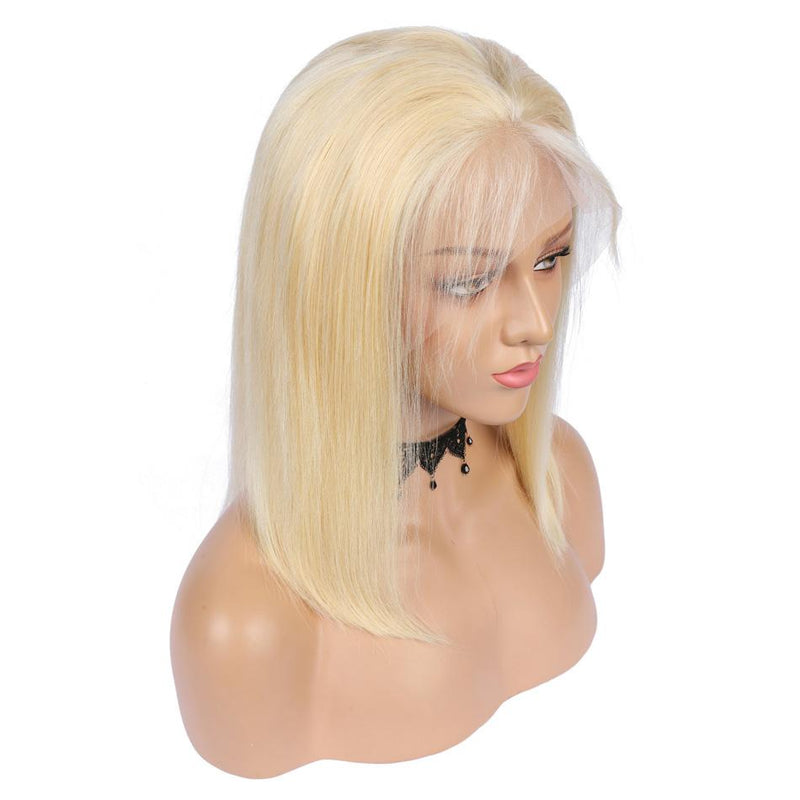 Blonde #613 Bob Lace Front Wig Full Lace Wig 100% Human Hair