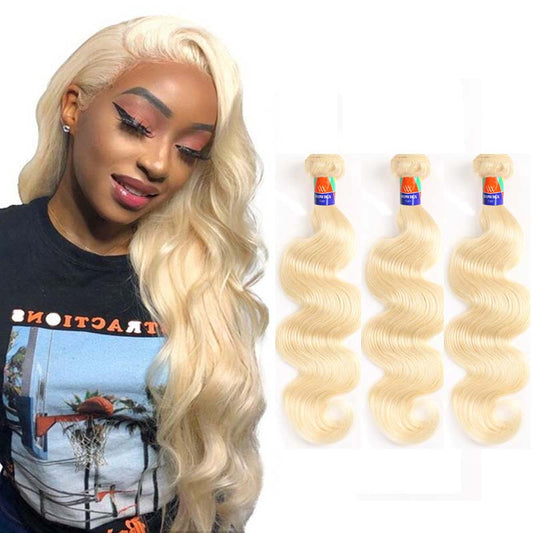 #613 Blonde 3 Bundle Deals Body Wave 12-38 inch Human Hair Extensions