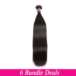 6 Bundle Deals Straight Hair 100% Virgin Hair Extensions
