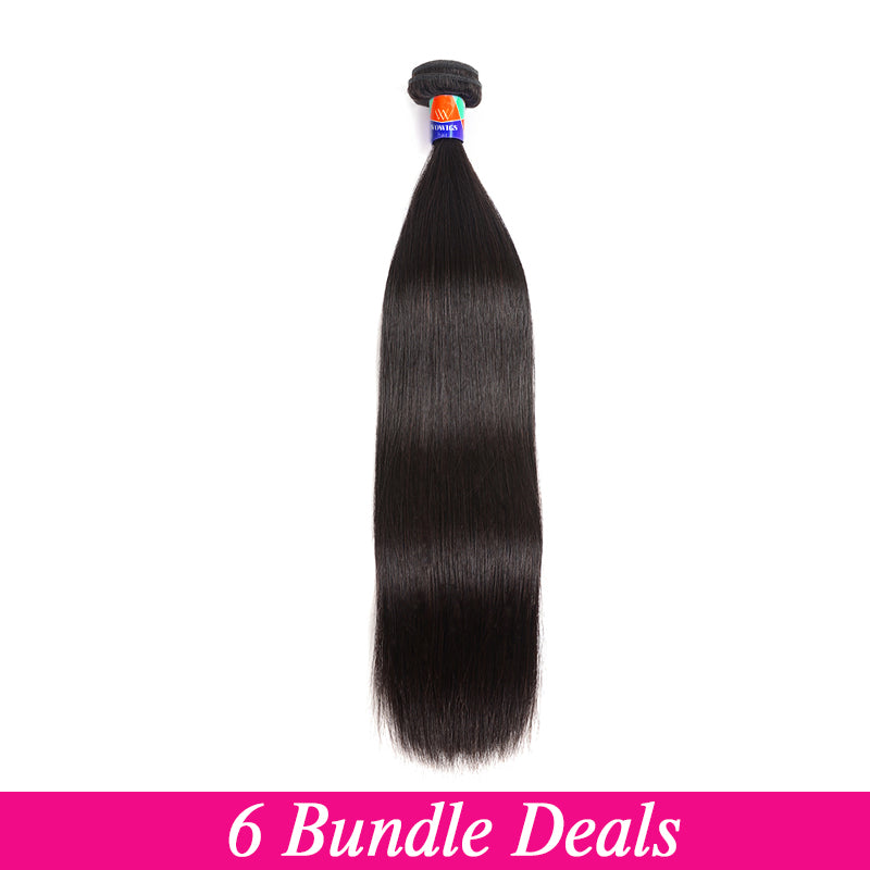 6 Bundle Deals Straight Hair 100% Virgin Hair Extensions