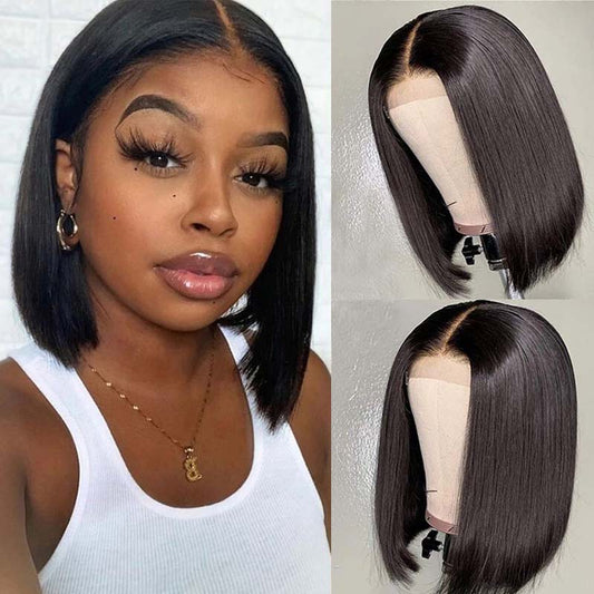 KIM Short Bob Wigs 100% Virgin Human Hair Wigs Lace Front Wig Full Lace Wig