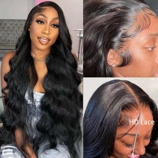 ✨HD Lace 16-40 inch✨Body Wave Pre-Plucked 4x4 5x5 13x4 Lace Wig 100% Virgin Hair Glueless Wigs
