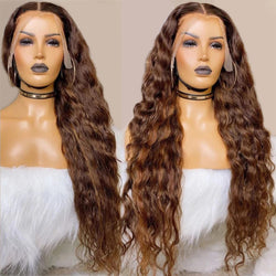 Coffee Loose Deep Wave Lace Wig 100% Human hair