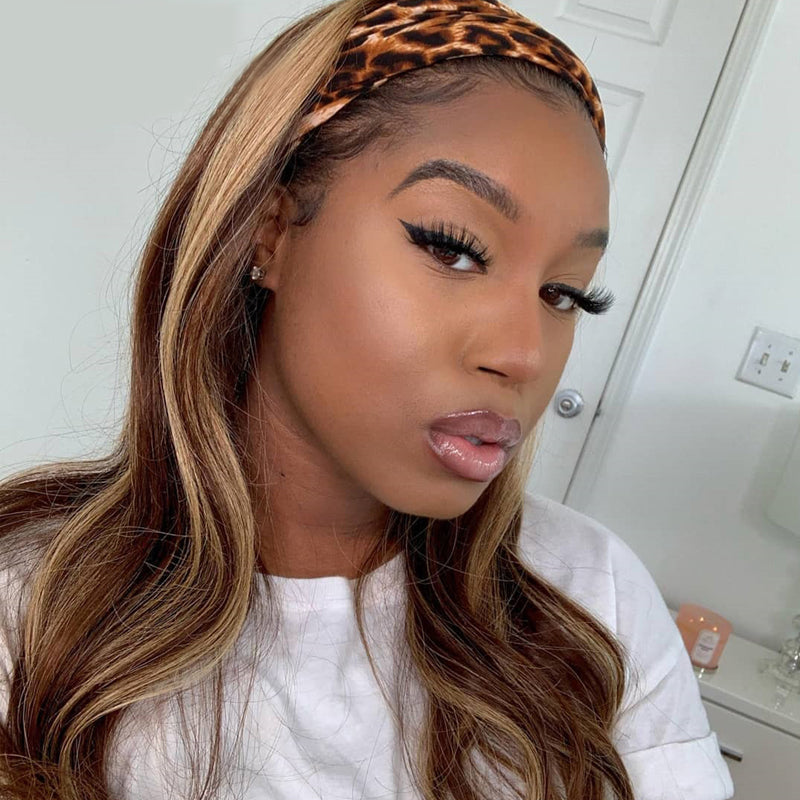 Straight Highlighted Headband Wig 100% Human Hair 🎁Mother's Day Specials