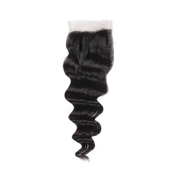 4×4 Lace Closure Deep Wave 100% Human Hair Extensions