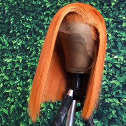 Ginger Bob Human Hair Wigs Lace Front Wig Full Lace Wig