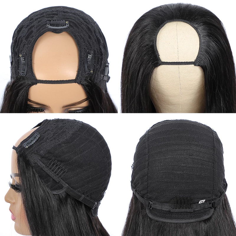 U Part Wig Loose Deep Wave 100% Human Hair Wig