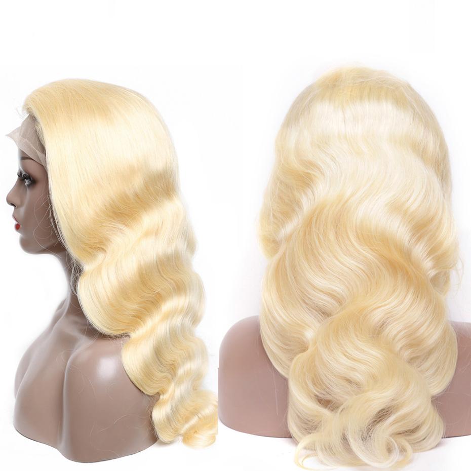 Blonde #613 Body Wave Lace Front Wig Full Lace Wig Human Hair Glueless Wig