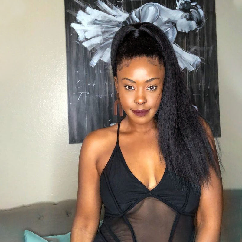 ✨Ponytail ✨Kinky Straight 100% Virgin Human Hair