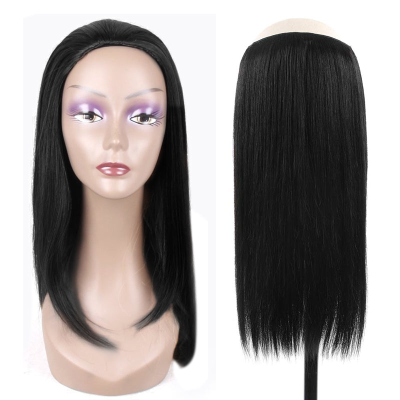 Silky Straight Half Wig 100% Human Hair Extension