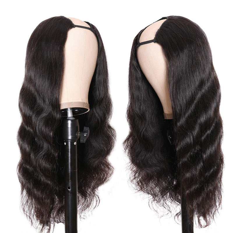 SUNNI - U Part Wig V Part Wig Body Wave Natural Color 100% Human Hair