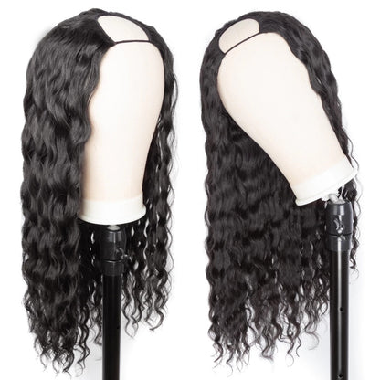 RENEE - Deep Wave U Part Wig V Part Wig Natural Color 100% Human Hair