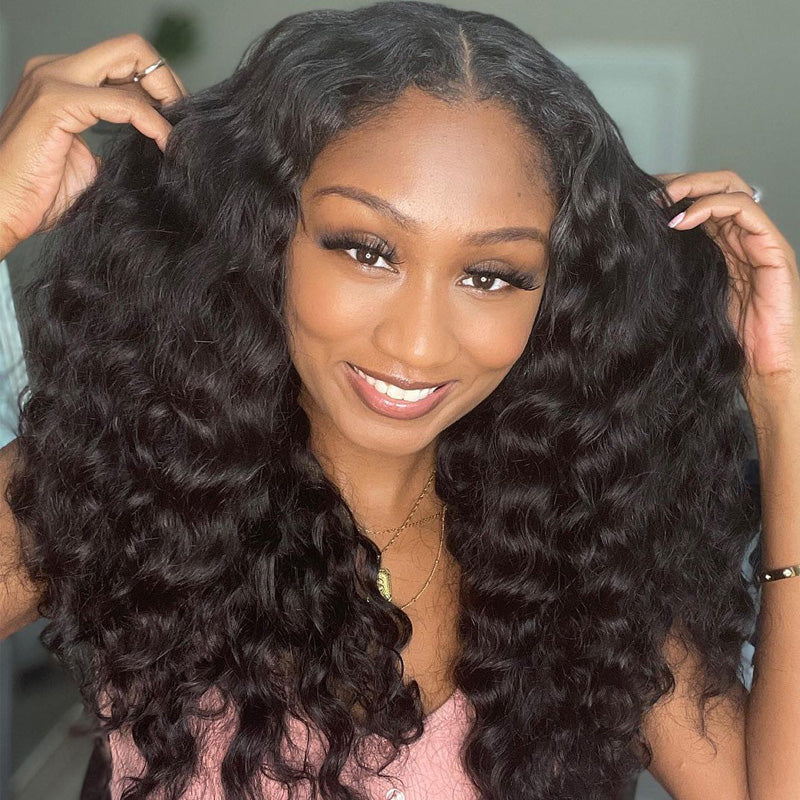 U Part Wig Loose Deep Wave 100% Human Hair Wig