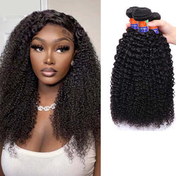 3 Bundle Deals Kinky Curly Hair 12-30 inch 100% Virgin Hair Extensions
